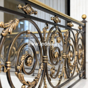 Ghar Balcony Design With Steel Railings No-2092
