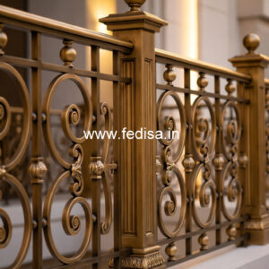 Modern Balcony Railing Ideas With Glass Panels India No-2158