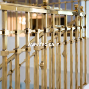 Modern Balcony Railings With Glass Panels For Luxury Homes No-2594