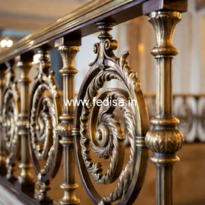 Ghar Balcony Design With Steel Railings No-19082