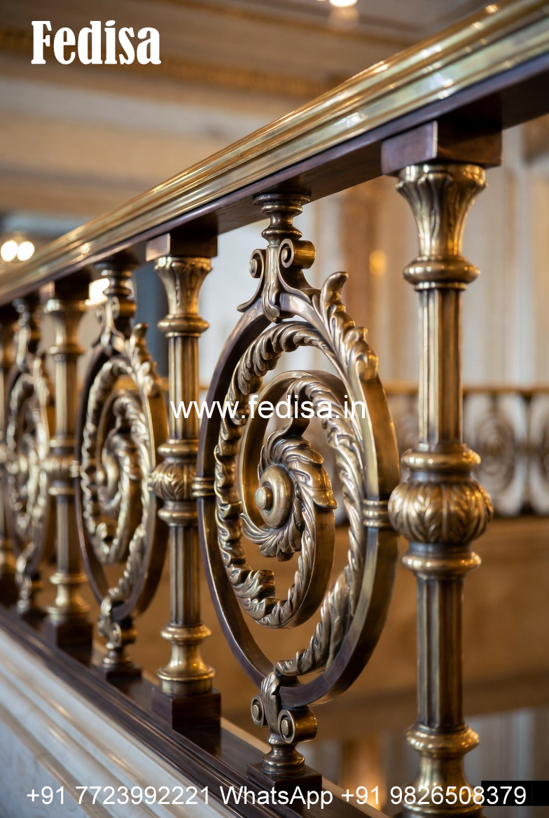 Ghar Balcony Design With Steel Railings No-19082