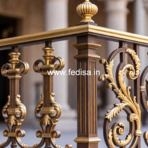 Stylish Exterior Staircase Railing Designs No-24104