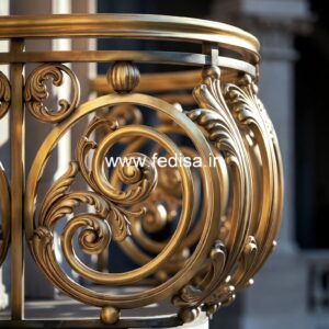 Modern Balcony Designs With Steel Railings No-25004