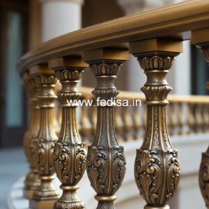 Ghar Balcony Design With Steel Railings No-25878