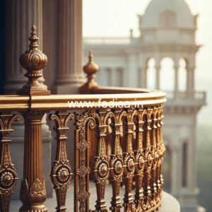 Modern Staircase Design With Stylish Railings No-27474