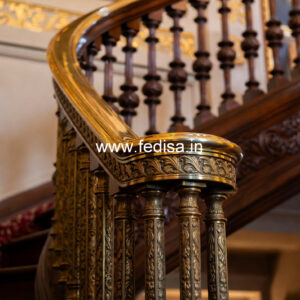 Ghar Balcony Design With Steel Railings No-22480
