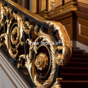 Modern Staircase Design With Stylish Railings No-23344