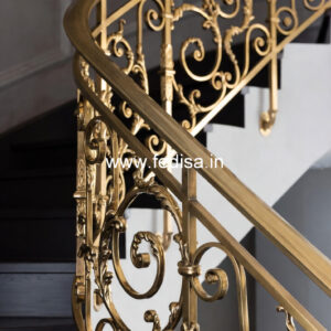 Modern Staircase Design With Railings For Homes No-29685