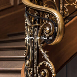 Best Home Railing Designs With Steel And Wood No-30155