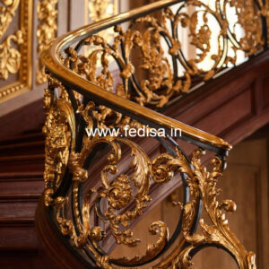 Modern Staircase Design With Railings For Homes No-31750