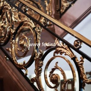 Ghar Balcony Design With Steel Railings No-38137
