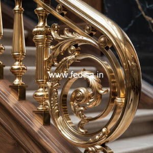 Modern Staircase Design With Stylish Railings No-39001