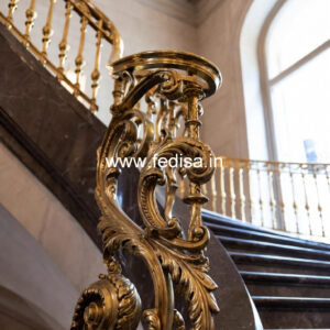 Stylish Balcony Design India With Steel Railings No-39138