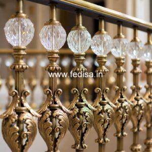 Stylish Balcony Design India With Steel Railings No-32342