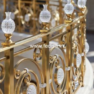 Modern Balcony Railings With Glass Panels Design No-33036