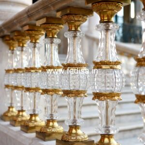 Modern Balcony Railing Designs With Glass And Steel No-34640