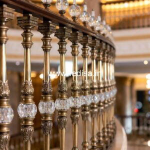 Modern Balcony Railings With Glass Panels For Luxury Homes No-35241