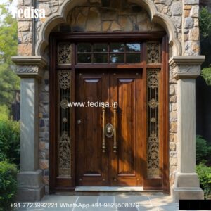 Vintage Wooden Door Glass Door Design No-010