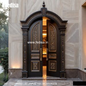 Mahogany Classic Doors Double Door Design 2026 No-143