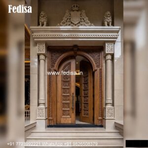 Bungalow Classic Door Design Wooden Front Door Design No-199