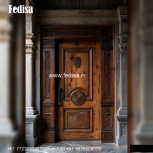 Engraved Wooden Door Modern Door Design For Home No-211