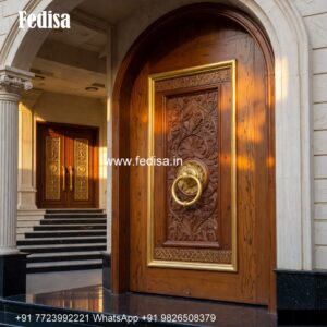 Hardwood Traditional Doors Glass Gate Design No-228
