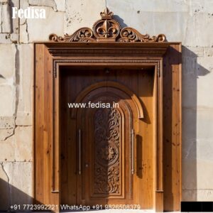 Mahogany Classic Doors Glass Door For Pooja Room No-266
