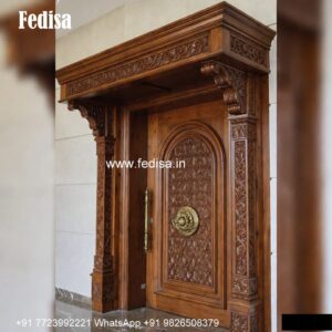 Traditional Carved Wooden Front Door Ideas Sliding Door Design For Bedroom No-284