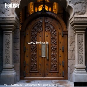 Elegant Double Door Classic Entry Design Wooden Jali Design For Main Door No-287
