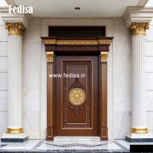 Teak Wood Door Design Steel Double Door Design No-470
