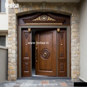 Wooden Carved Door Design Double Door Safety Door Design No-588
