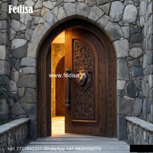 Engraved Wooden Door English Door Design No-744