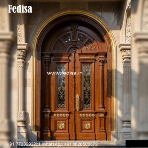 Handcrafted Wooden Door Iron Gate Design Single Door No-801