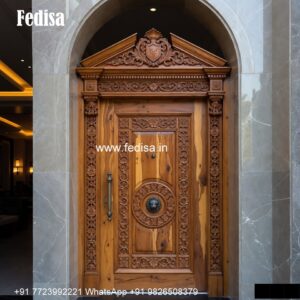 Front Entrance Classic Door Tuffen Glass Door Design No-811