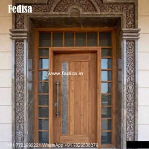 Carved Wooden Doors Aluminum Louver Door No-882