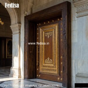 Classic Wooden Main Door Design For Home Safety Door Cnc Cutting Design No-980