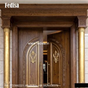 Elegant Double Door Classic Entry Design Apartment Main Door Design No-1025