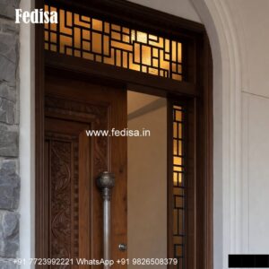 Solid Wood Classic Door Round Door Design For Home No-1043