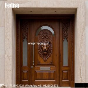 Handcrafted Wooden Door Prayer Room Door Design No-1047