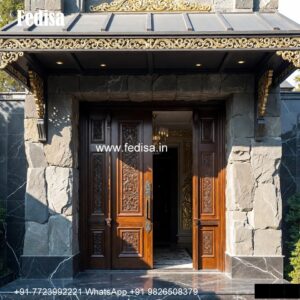 Palace Style Doors Wooden Door Carving Design No-1061