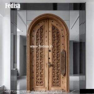 Elegant Double Door Classic Entry Design Main Door Glass Etching Design No-1066