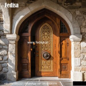 Traditional Carved Wooden Front Door Ideas Wire Mesh Door Design No-1145