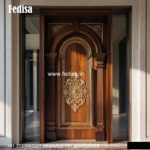 Elegant Double Door Classic Entry Design Steel Gate Single Door Price No-1148