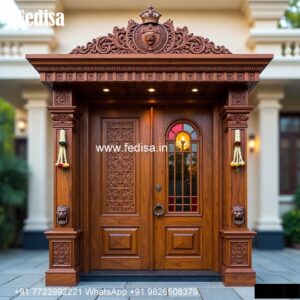 Ornate Door Design Wooden Main Double Door Design No-1299