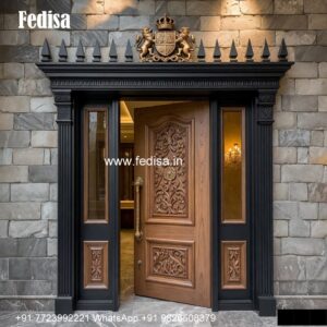 Villa Entrance Door Main Door Glass Design Price No-1305