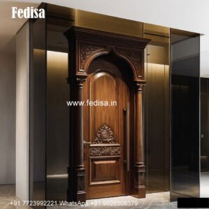 Glass Panel Classic Door Ss Grill Design For Main Door No-1319