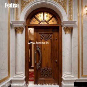 Elegant Double Door Classic Entry Design Fancy Wooden Door Design No-1435