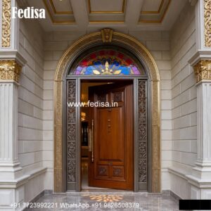 Decorative Wooden Doors Main Door Side Wall Design No-1437