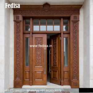 Arch Top Wooden Door Cabin Door Design No-1440