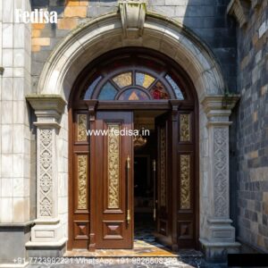 Glass Panel Classic Door Wooden Frame Design For Door No-1442